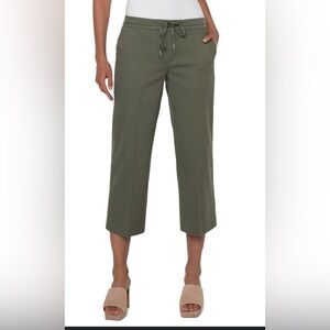 Kelsey Crop Trousers with Tie Front Waistband
